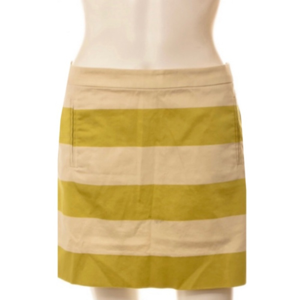 J. Crew Two-color Striped Cotton Skirt